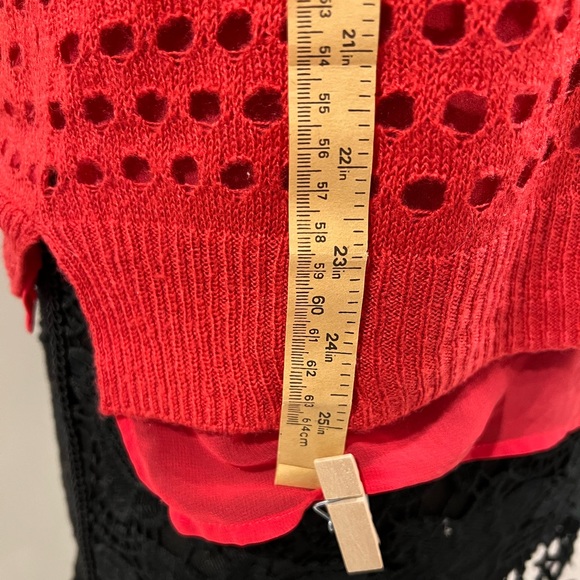 Dressy layered sleeveless blouse tank Outback Red The Limited - Picture 4 of 8